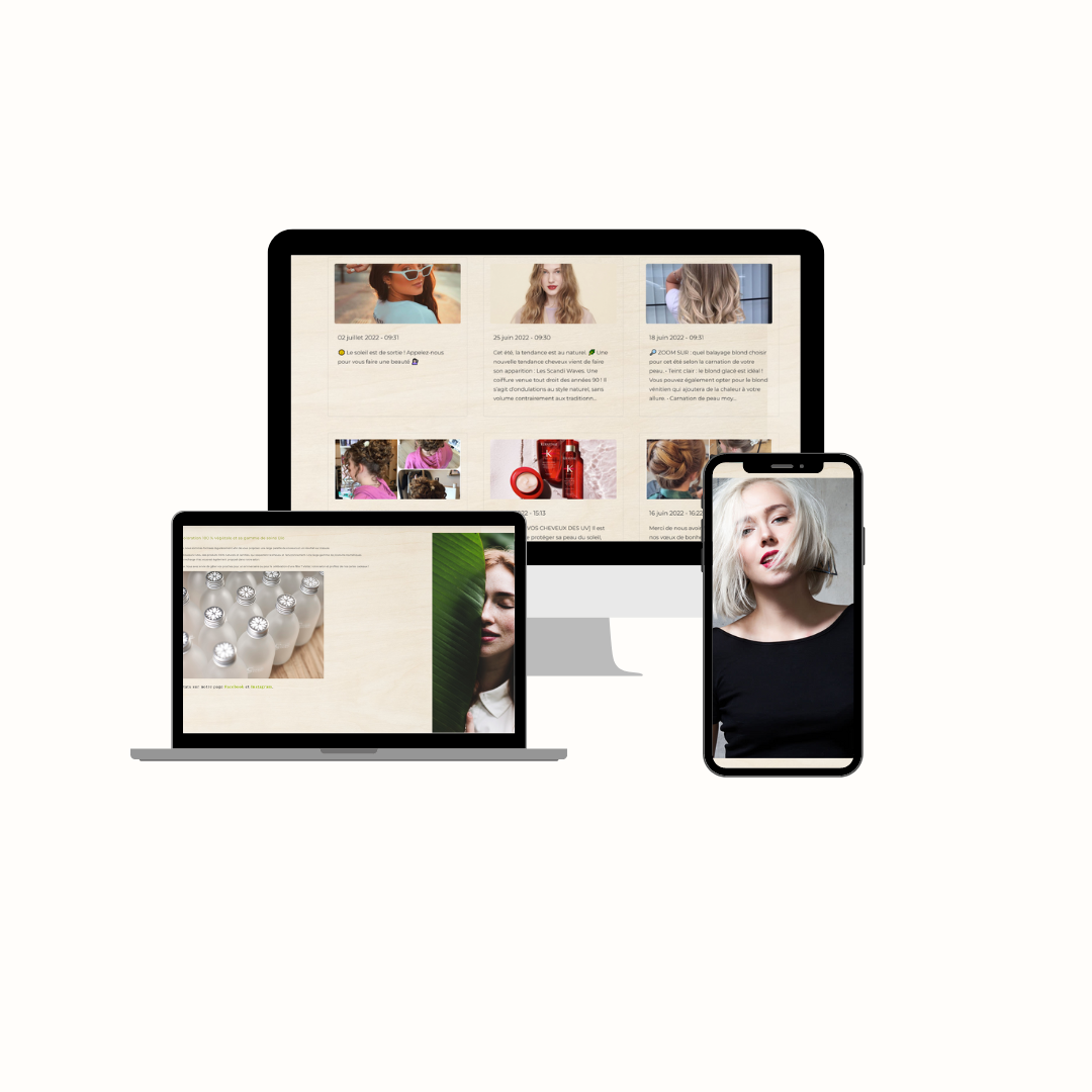 Aperçu du site Instant Coiffure